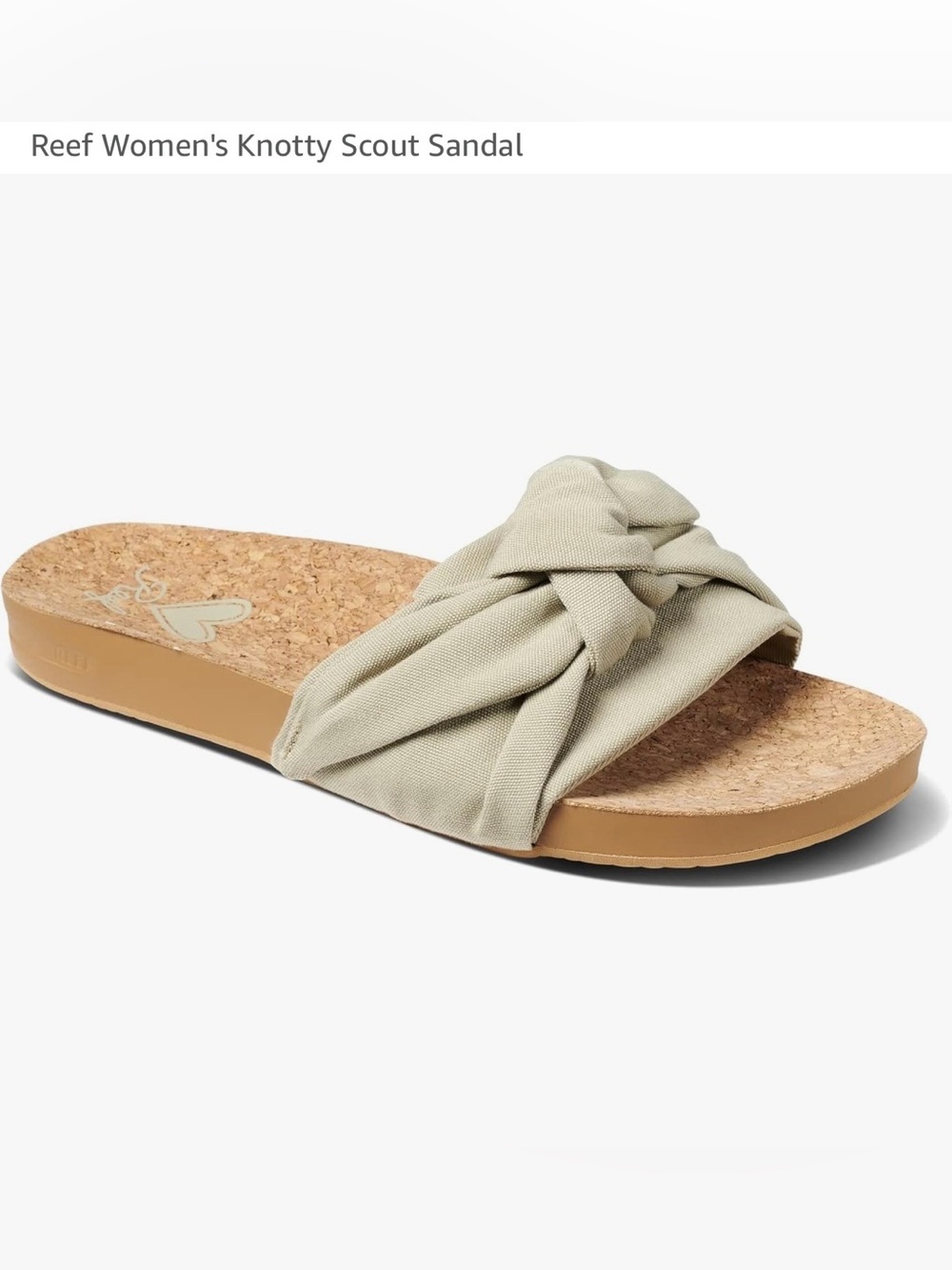 Reef Women's Green Knotted Cork Slide Sandals - Picture 3 of 5